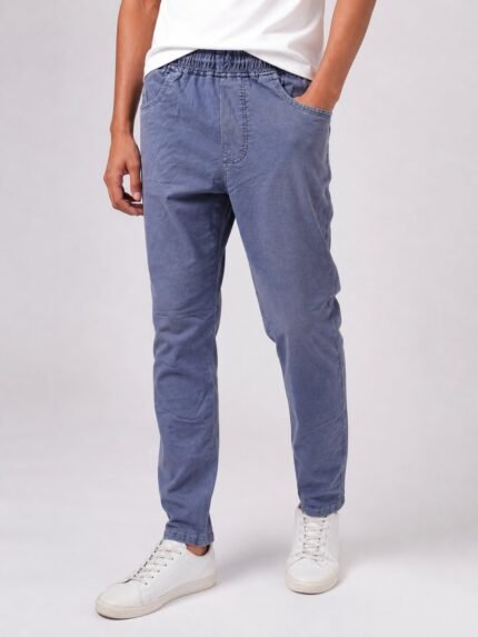 Trendy Blue Denim Track Pants for Men | Classic