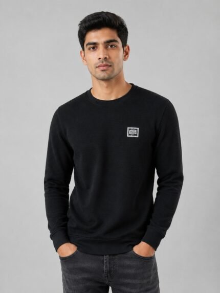 Stylish Black Plain T-Shirt for Men & Non-Fading