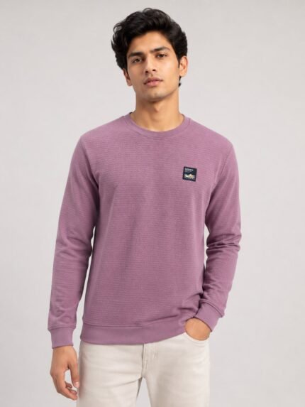 Stylish Light Purple Full T-Shirt for Men | Trendy