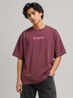 Classic Purple Oversize T-Shirt for Men & Royal Streetwear