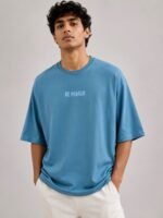 Classic Sky Blue Oversize T-Shirt for Men & Streetwear