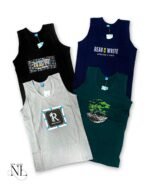 Stylish Printed Gym Vest for Men & Forest Edge