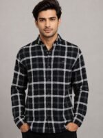 Classic Black Checks Full Sleeve Shirt for Men