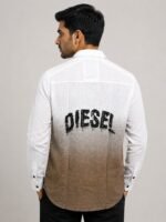 Classic Brown Printed Full Shirt for Men Premium