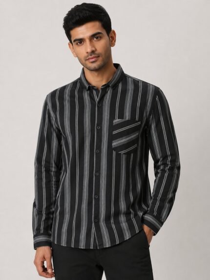 Stylish Blue Stripe Full Shirt Premium Cotton