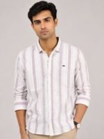 Classic Pink Stripe Shirt for Men