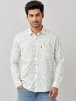 Stylish Green Printed Shirt for Men Premium