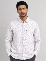 Stylish Lite Pink Printed Shirt for Men Premium