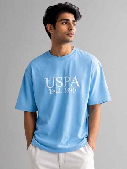 Sky Blue Oversize T-Shirt For Men Comfort & Street