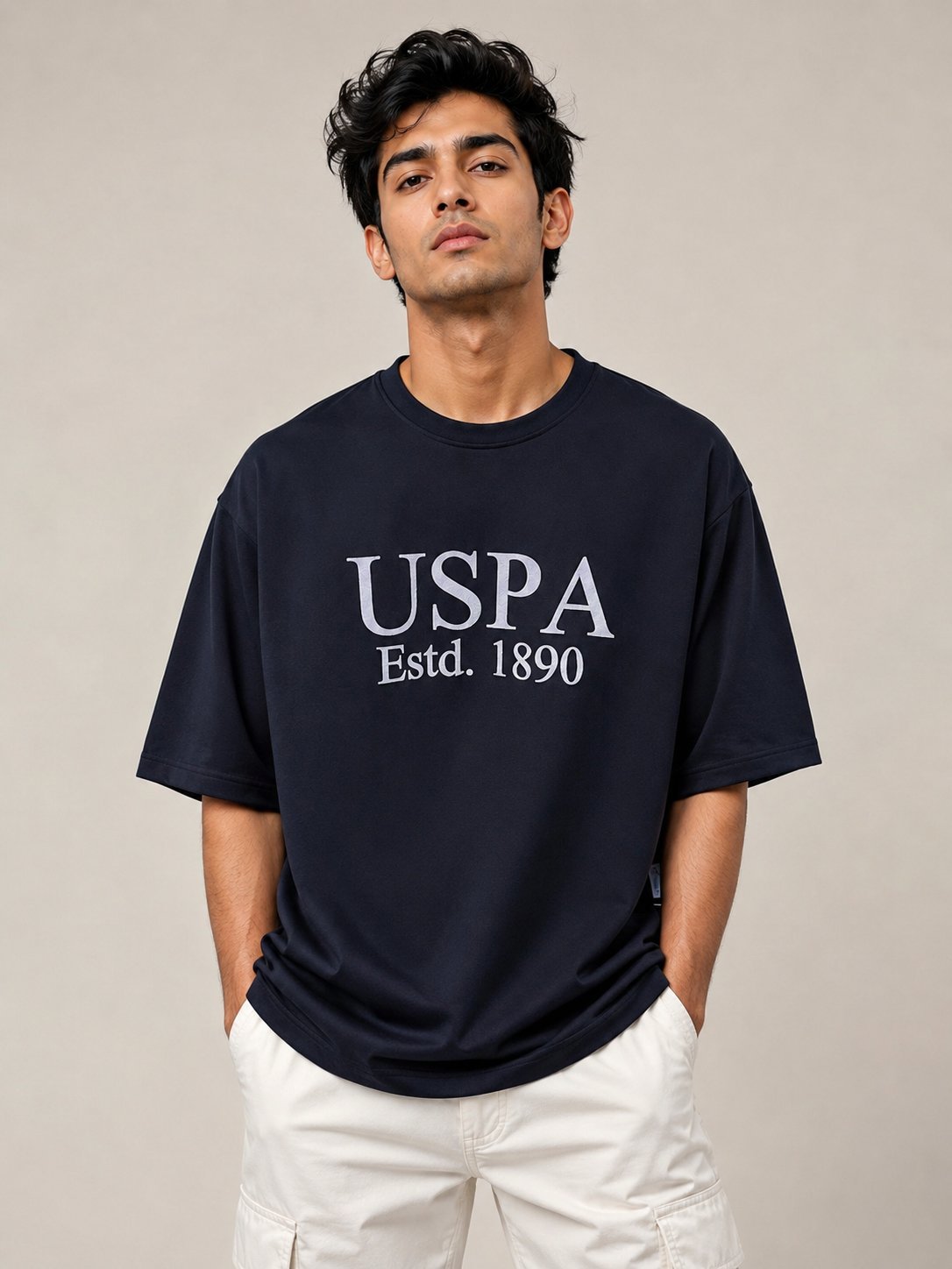 Deep Blue Oversize T-Shirt for Men Streetwear Deep Blue Oversize T-Shirt for Men Streetwear