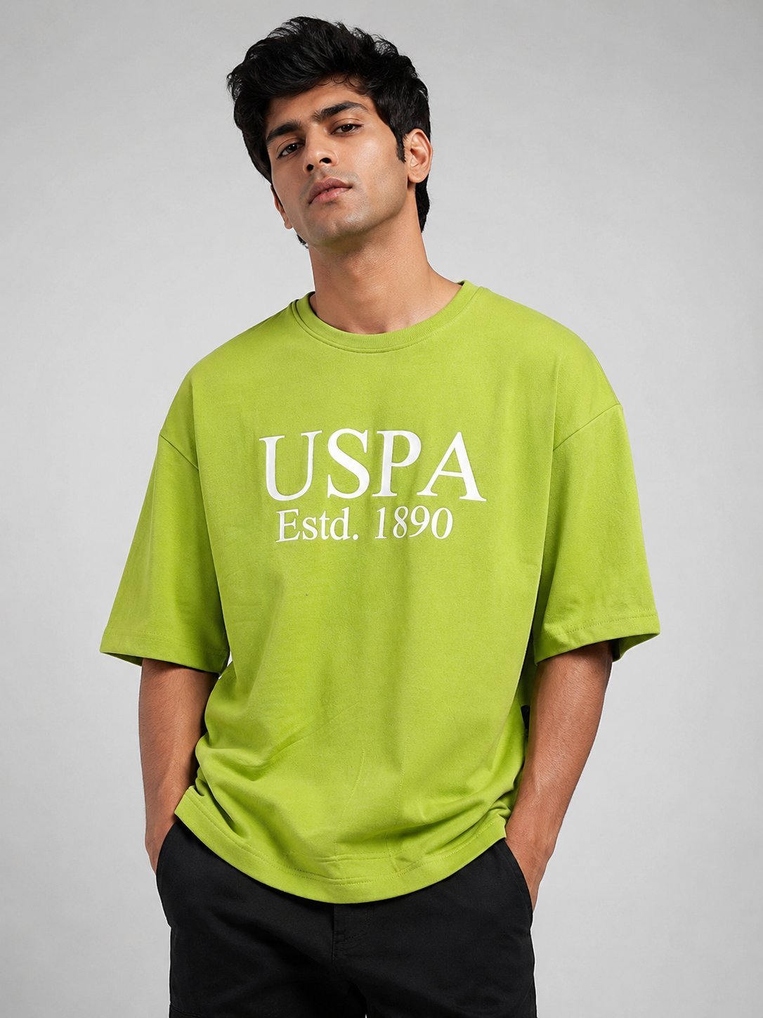 Olive Green Oversize T-Shirt for Men Streetwear Essential Olive Green Oversize T-Shirt for Men Streetwear Essential