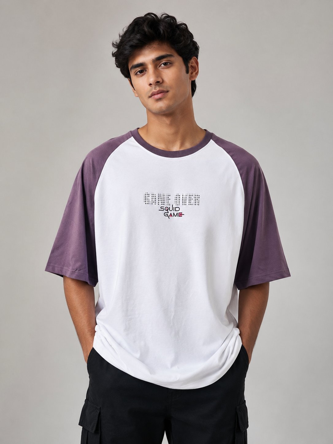 Stylish Purple Printed Oversize Tshirt for Men Stylish Purple Printed Oversize Tshirt for Men