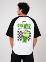 Men's Stylish Black Printed Oversize T-Shirt Streetwear