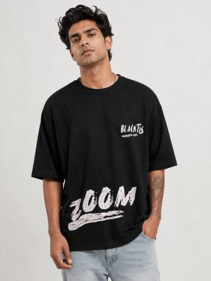 Stylish Black Printed Oversize T-Shirt & Ultimate