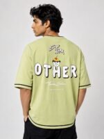 Best Olive Green Oversize Printed Tshirt For Men Streetwear