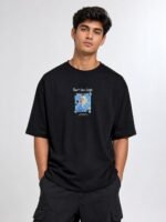 Premium Black Oversized T-Shirt with Back Print
