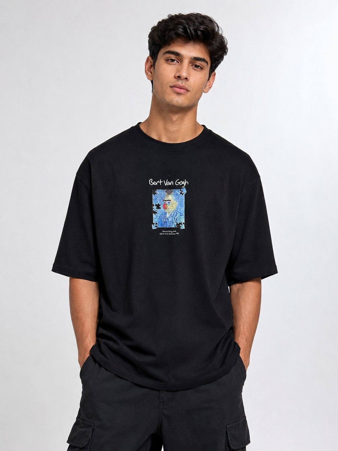 Premium Black Oversized T-Shirt with Back Print Premium Black Oversized T-Shirt with Back Print
