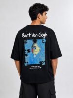 Premium Black Oversized T-Shirt with Back Print