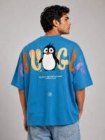 Blue Back Print Oversize Tshirt For Men Premium