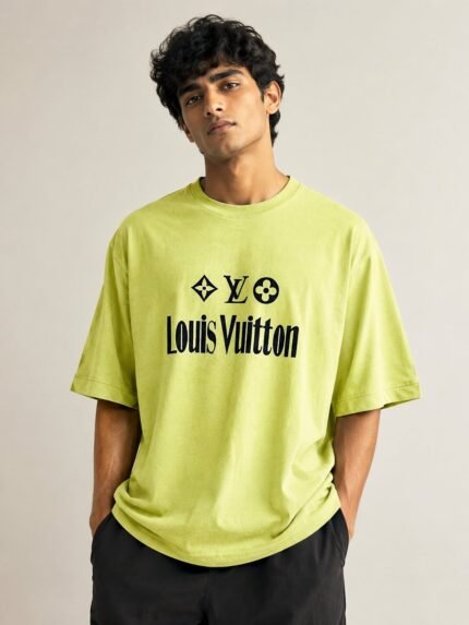 Best Premium Lite Yellow Back Print T-Shirt Oversized Fit