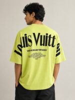 Best Premium Lite Yellow Back Print T-Shirt Oversized Fit