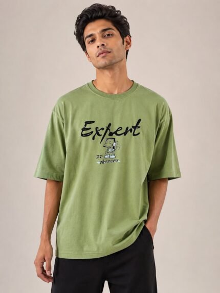 Best Trendy Pista Green Oversized T-Shirt Premium Stylish