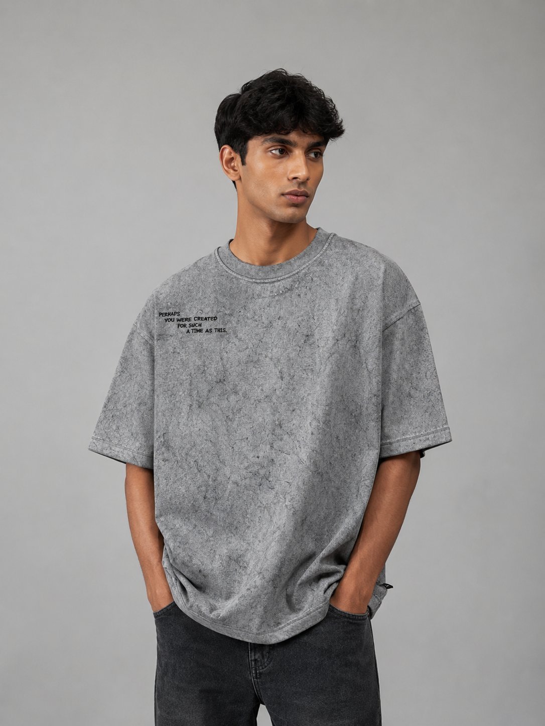 Trendy Solid Lite Grey Oversize T-Shirt for Men Trendy Solid Lite Grey Oversize T-Shirt for Men
