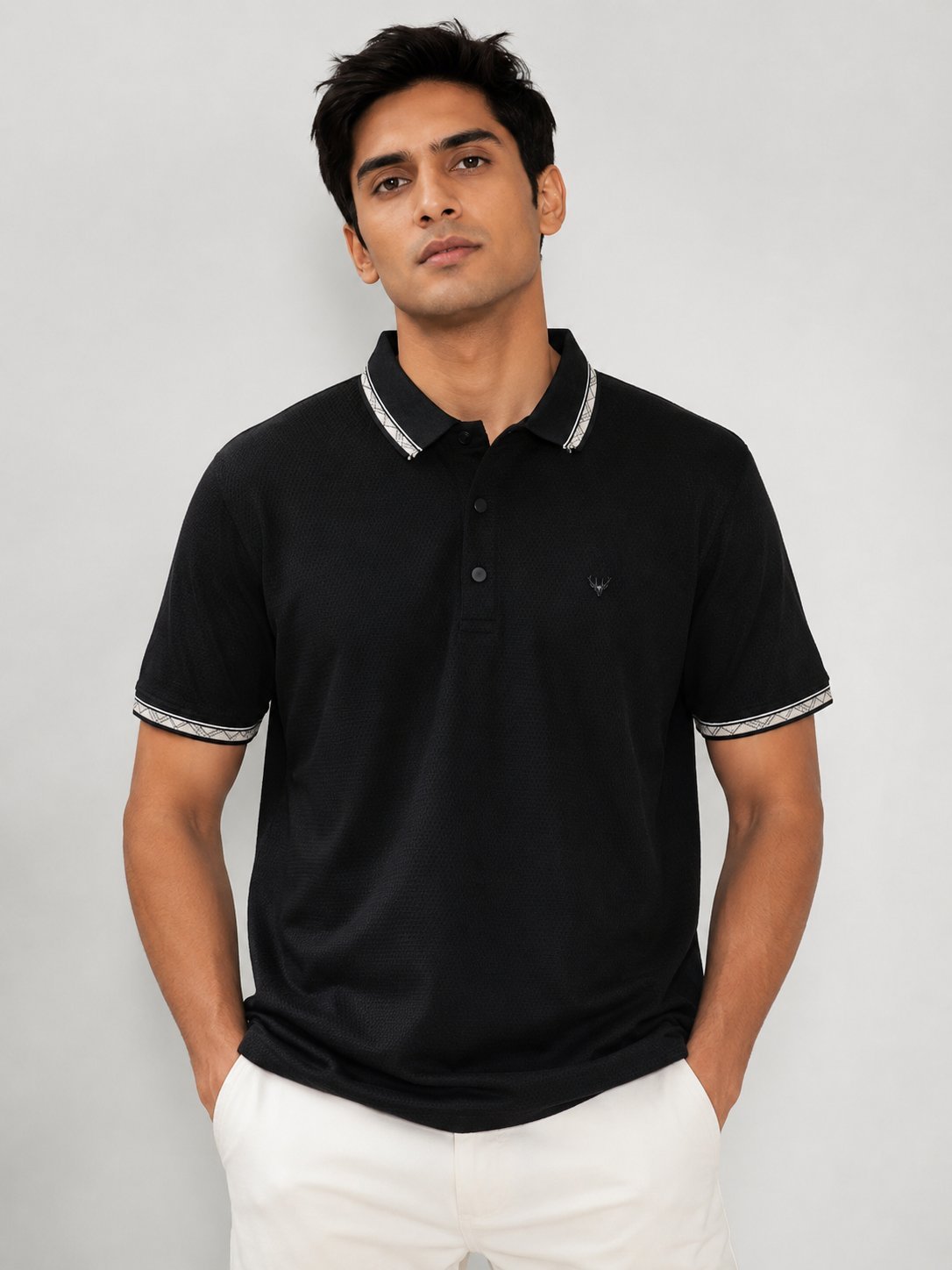 Plain Black Polo Half T-Shirt for Men & Ultimate Essential Plain Black Polo Half T-Shirt for Men & Ultimate Essential