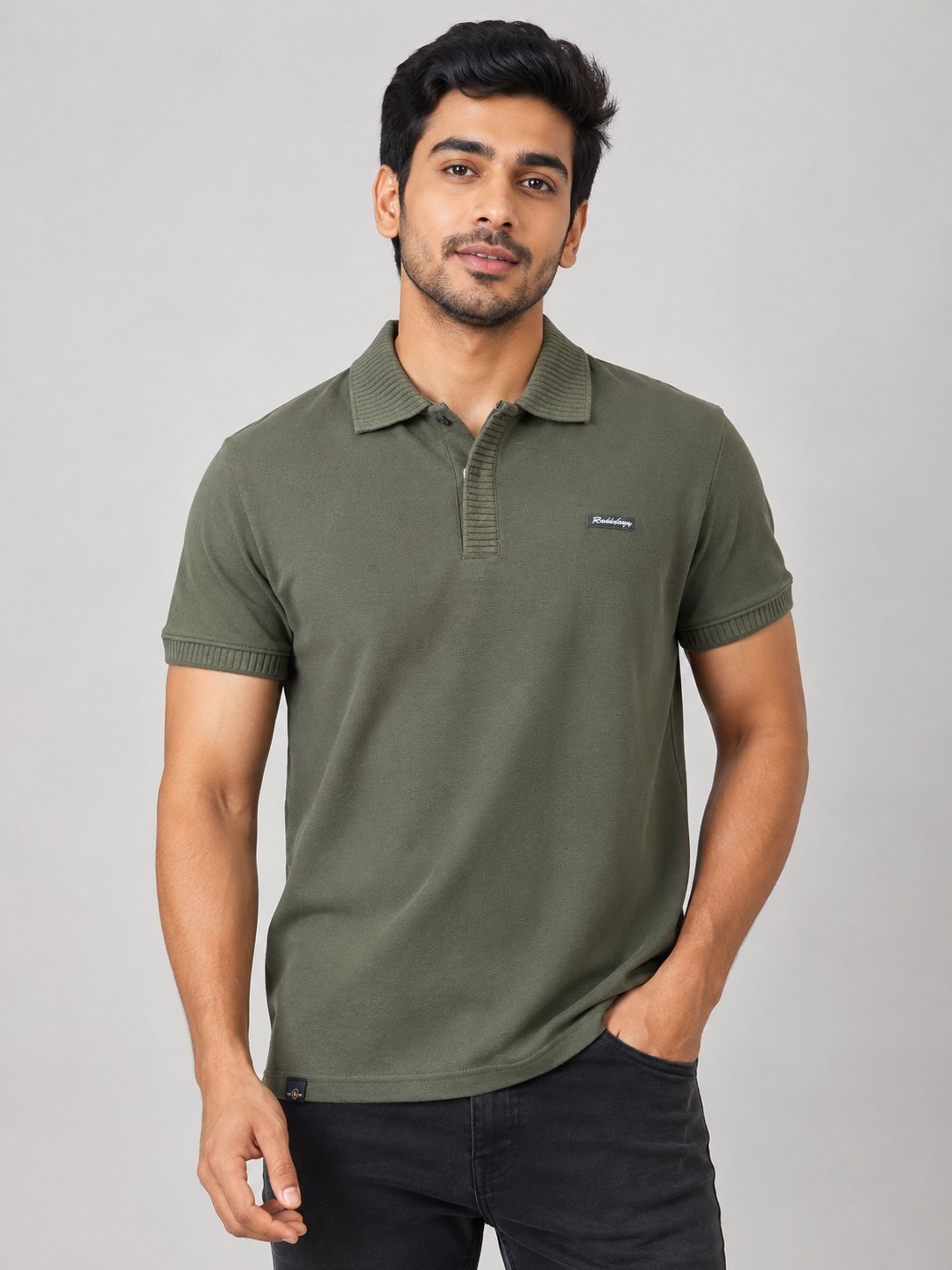 Trendy Solid Dark Green Polo Half T-Shirt for Men Trendy Solid Dark Green Polo Half T-Shirt for Men