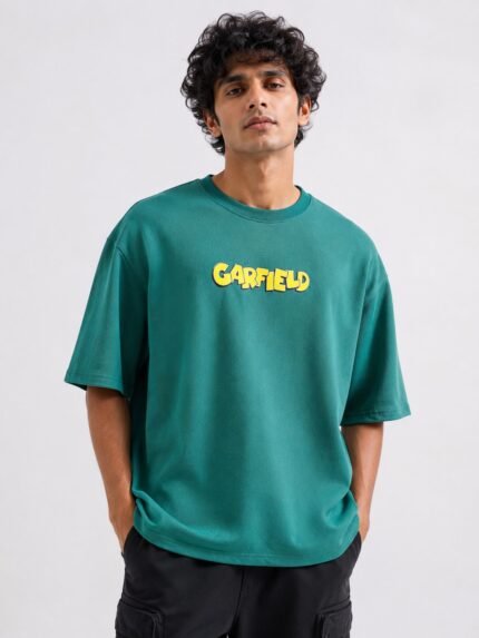 Urban Streetwear Trendy Lite Green Oversize T-Shirt For Men