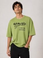 Style Lite Green Printed Oversize T-Shirt Trendy Street