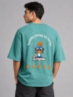 Trendy Best Blue Printed Oversize T-Shirt Streetwear