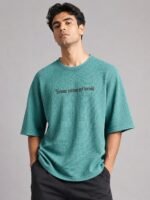 Trendy Best Blue Printed Oversize T-Shirt Streetwear