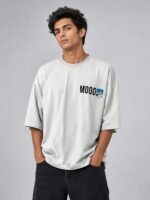 Imported Cream Printed Oversize T-Shirt Premium Quality