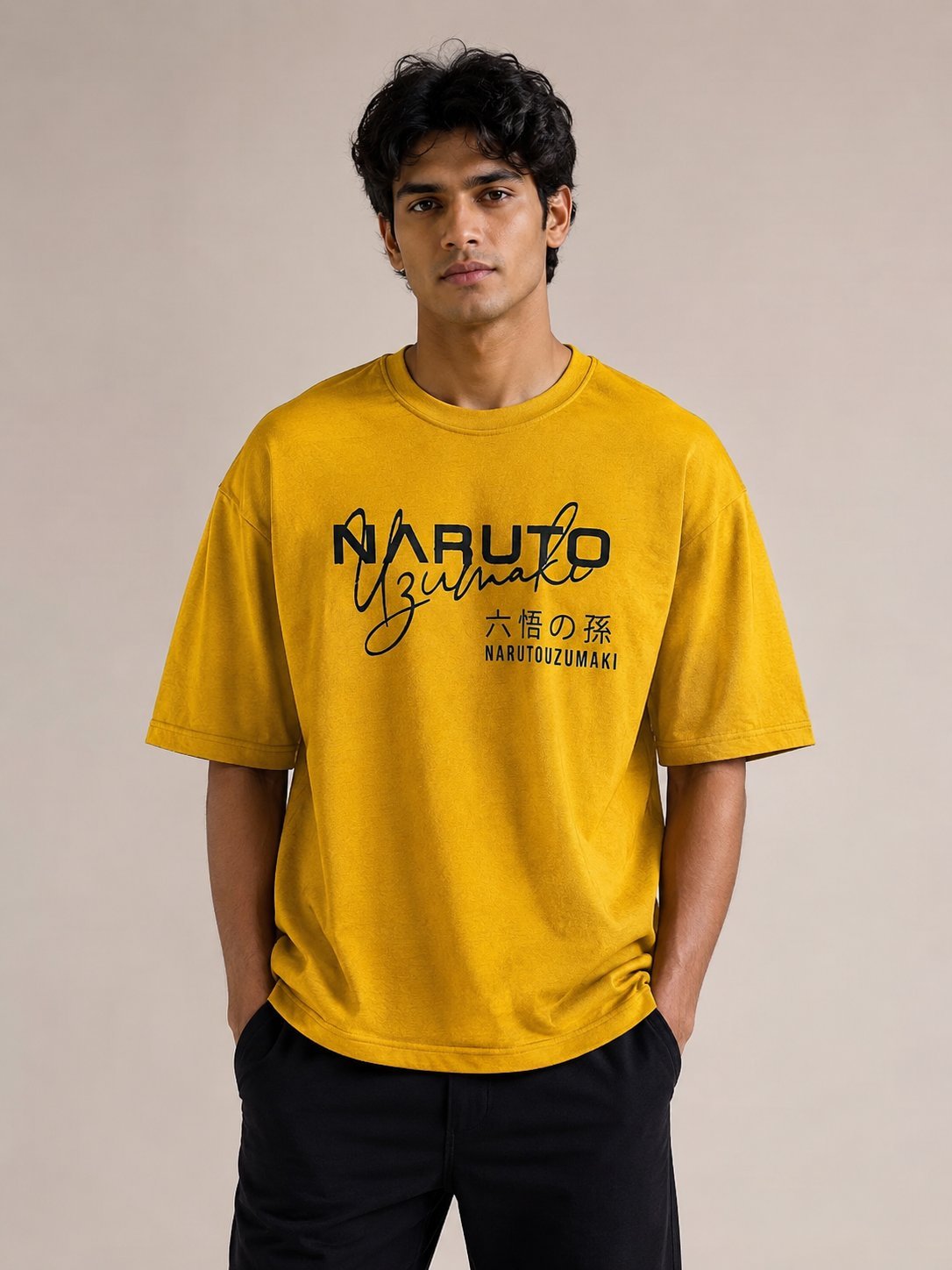 Premium Yellow Printed Oversize T-Shirt Trendy Streetwear Premium Yellow Printed Oversize T-Shirt Trendy Streetwear