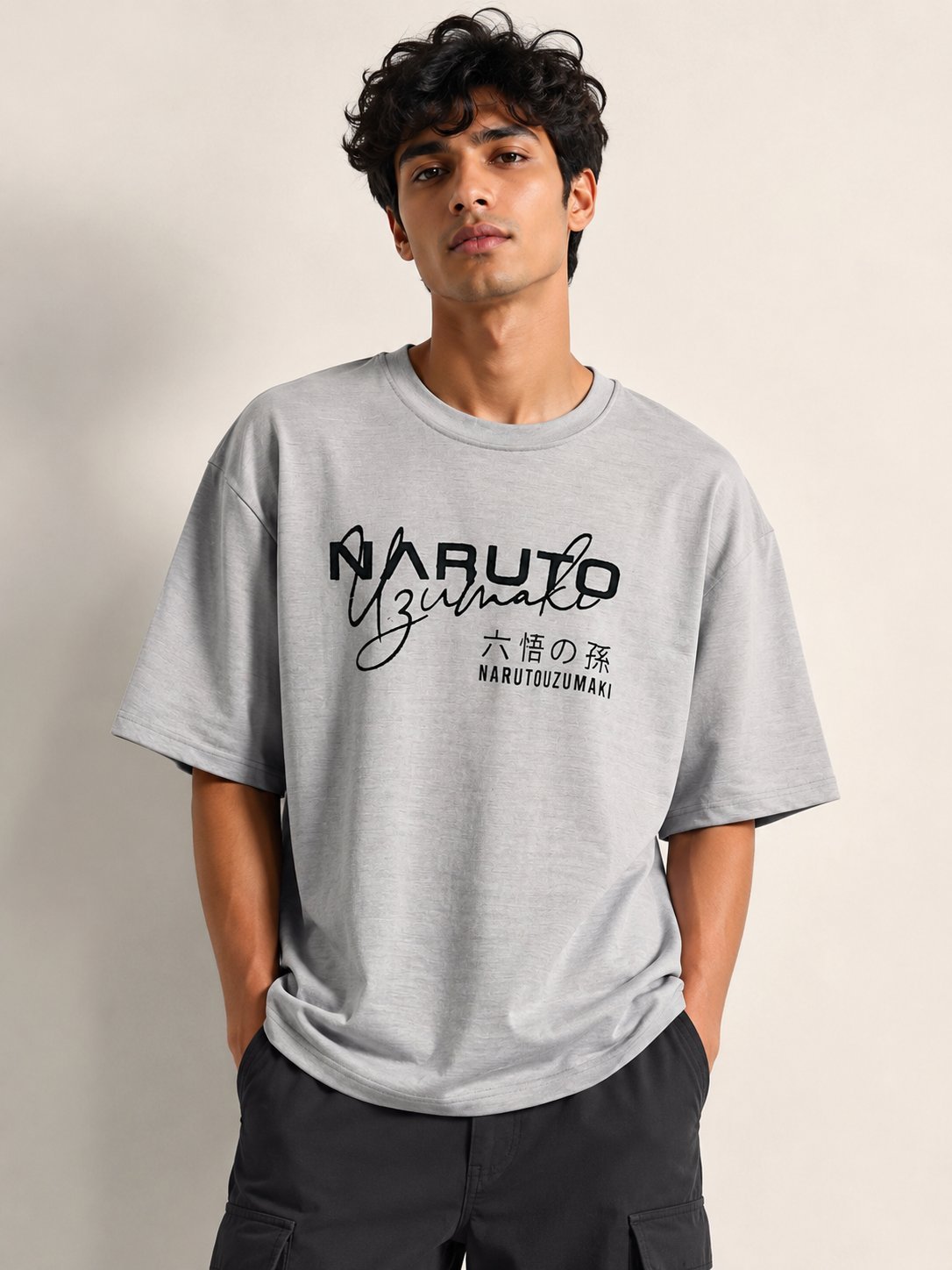 Premium Lite Grey Printed Oversize T-Shirt Trendy Streetwear Premium Lite Grey Printed Oversize T-Shirt Trendy Streetwear