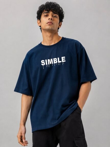 Best Premium trendy Navy Blue Oversized T-Shirt Premium