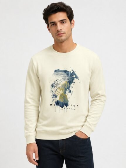 Cream Color Men's Cotton T-Shirt – Premium Quality