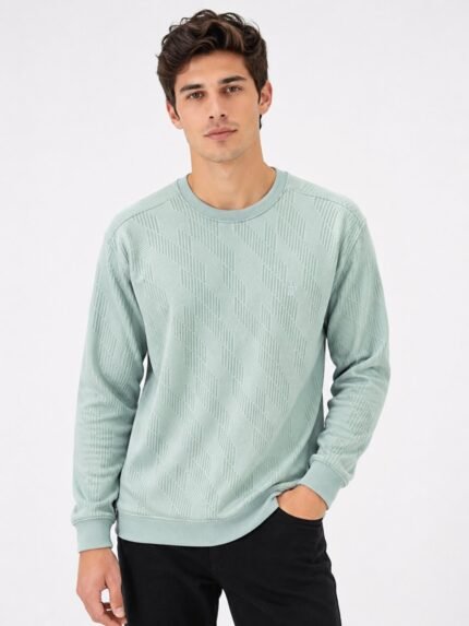 Pista Green Plain T-Shirt for Men Fresh Casual Wear