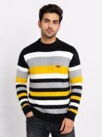 Trendy Yellow Stripe Classic Full T-Shirt for Men