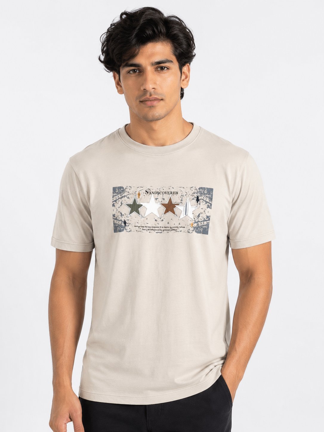 Men’s Cream Printed T-Shirt | Premium Trendy Design Men’s Cream Printed T-Shirt | Premium Trendy Design