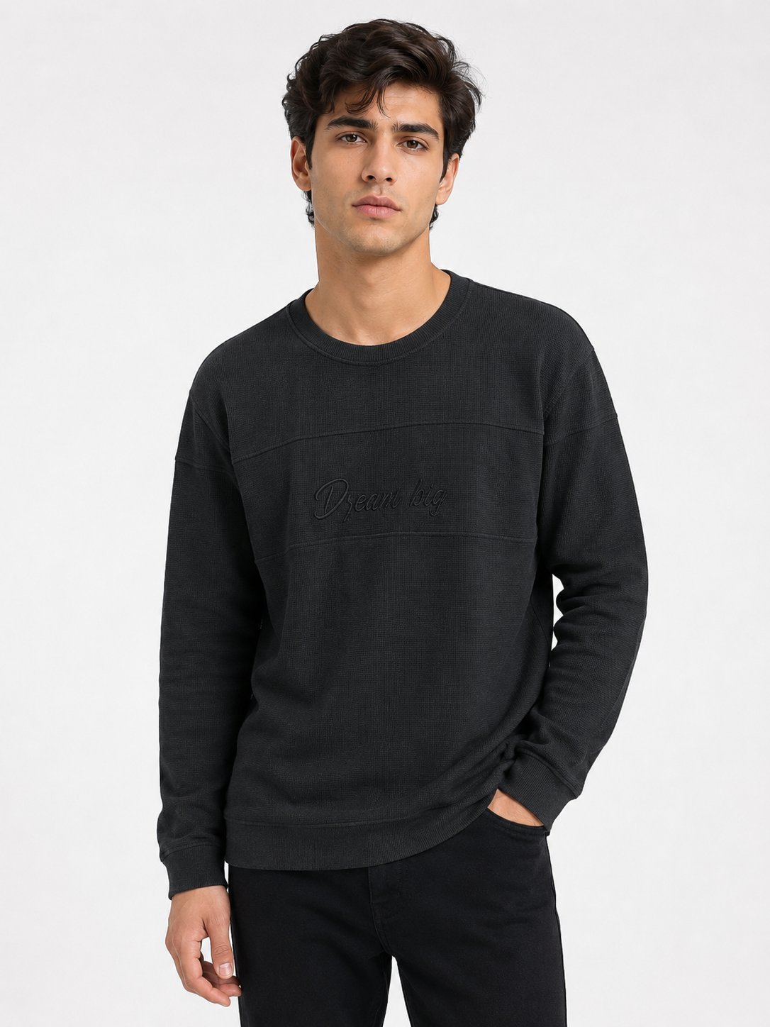 Dark Grey Plain T-Shirt for Men Minimalist Essential Dark Grey Plain T-Shirt for Men Minimalist Essential