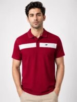 Plain Maroon Half Sleeve Polo T-Shirt for Men