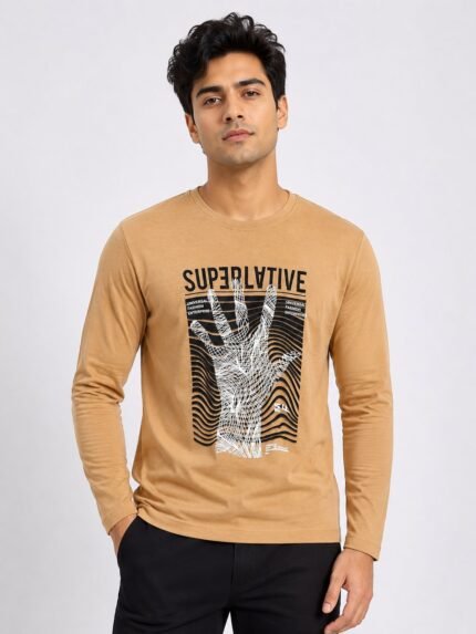 Cream Men's Premium T-Shirt Cotton | Relaxed Fit