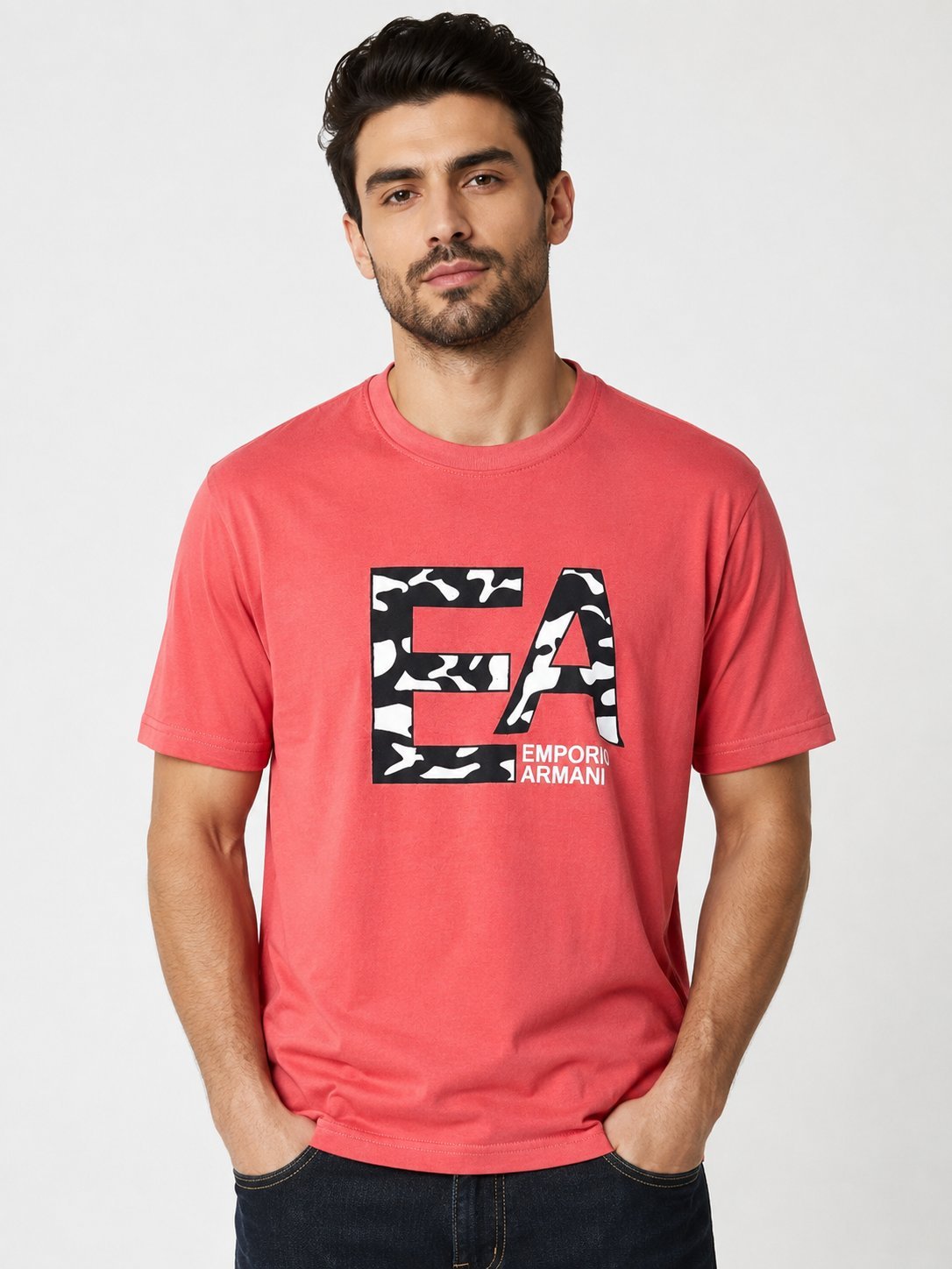 Sporty Printed Pink Half T-Shirt for Men Trendy Designs Sporty Printed Pink Half T-Shirt for Men Trendy Designs