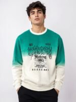 Lite Green Full Sweatshirt for Men Fresh Pastel