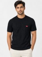Trendy Matte Black Half Sleeve T-Shirt Premium