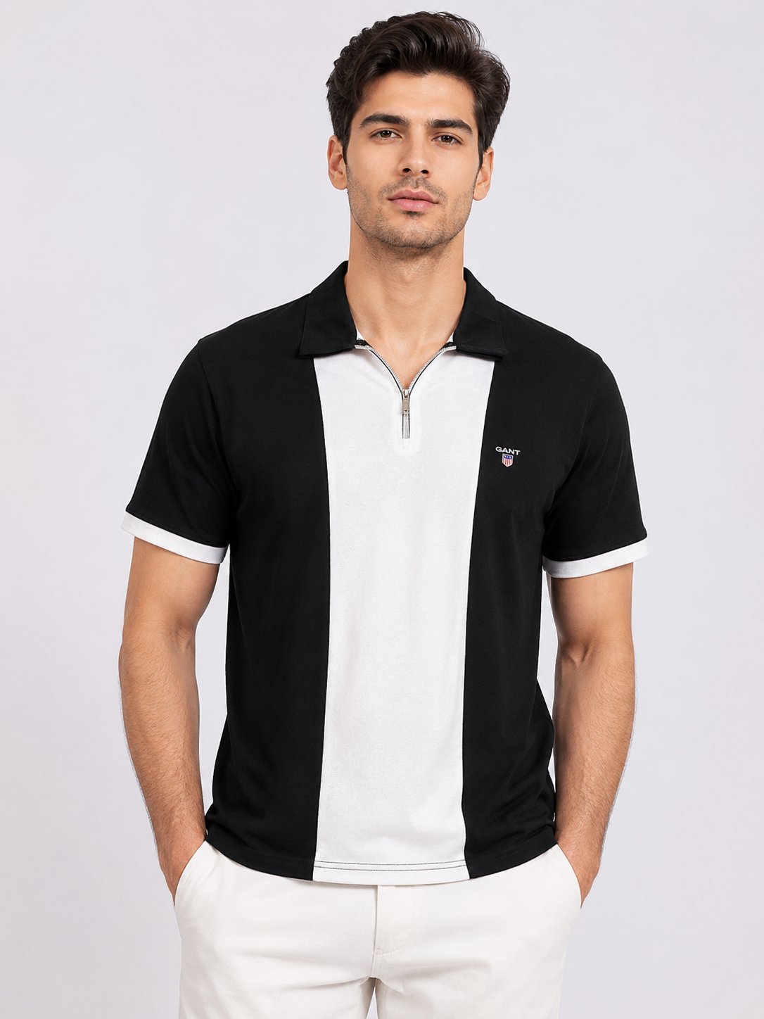 Classic Plain Black Zip Half Imported T-Shirt Premium Quality Classic Plain Black Zip Half Imported T-Shirt Premium Quality