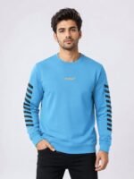 Sky Blue Full Back Print T-Shirt for Men | 100% Premium Cotton