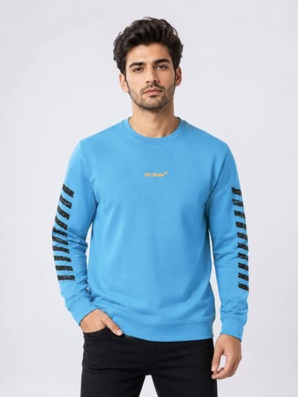 Sky Blue Full Back Print T-Shirt for Men | 100% Premium Cotton